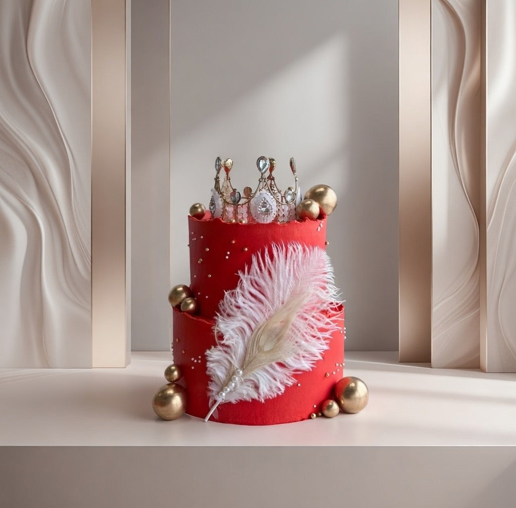Red Leather Cake