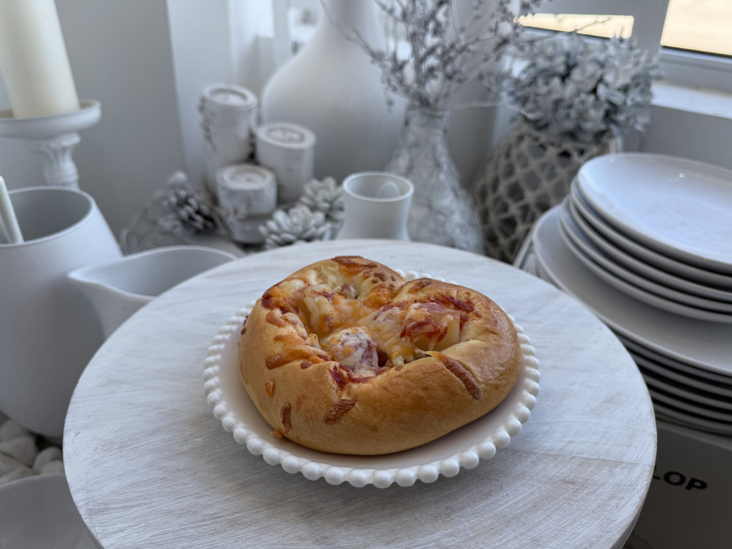 Pineapple cheese bacon bun