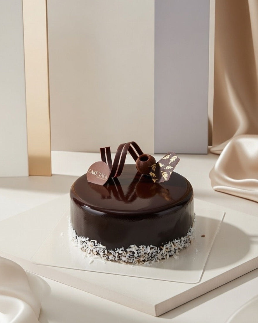 Dark Chocolate Truffle Mousse Cake