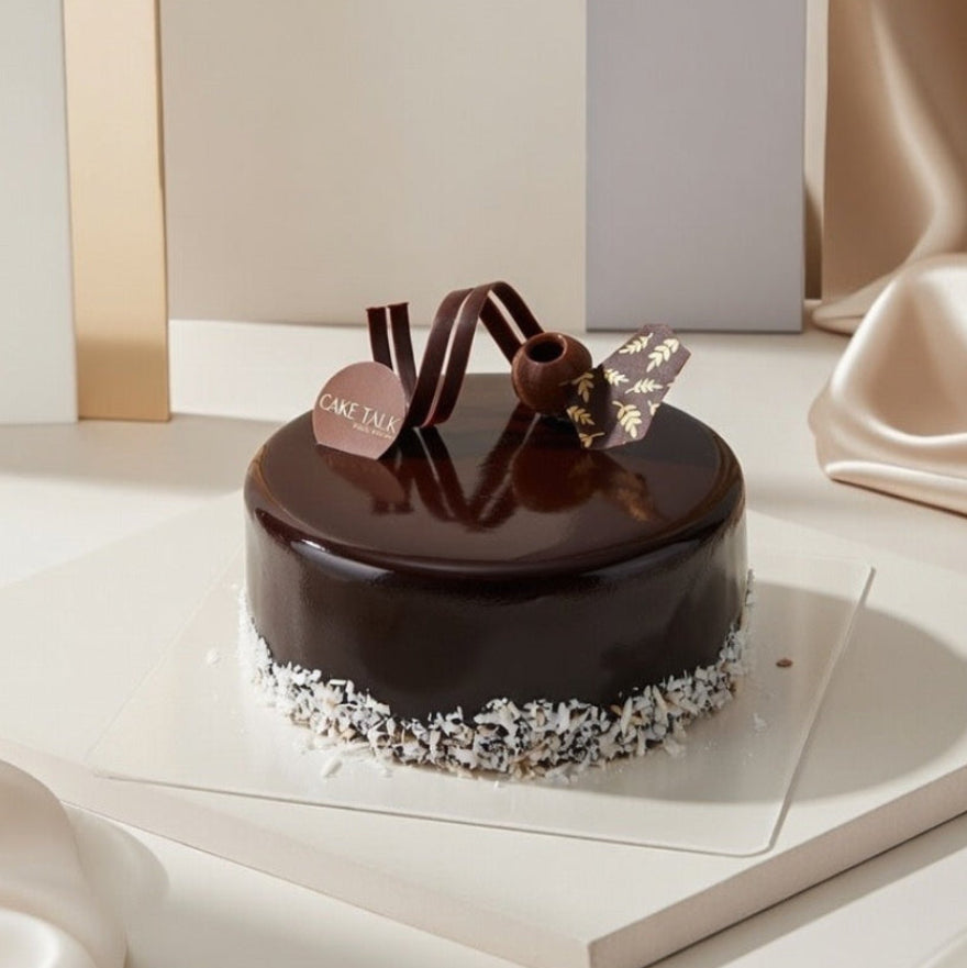 Dark Chocolate Truffle Mousse Cake