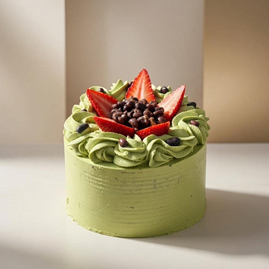 Matcha Red Bean Cake