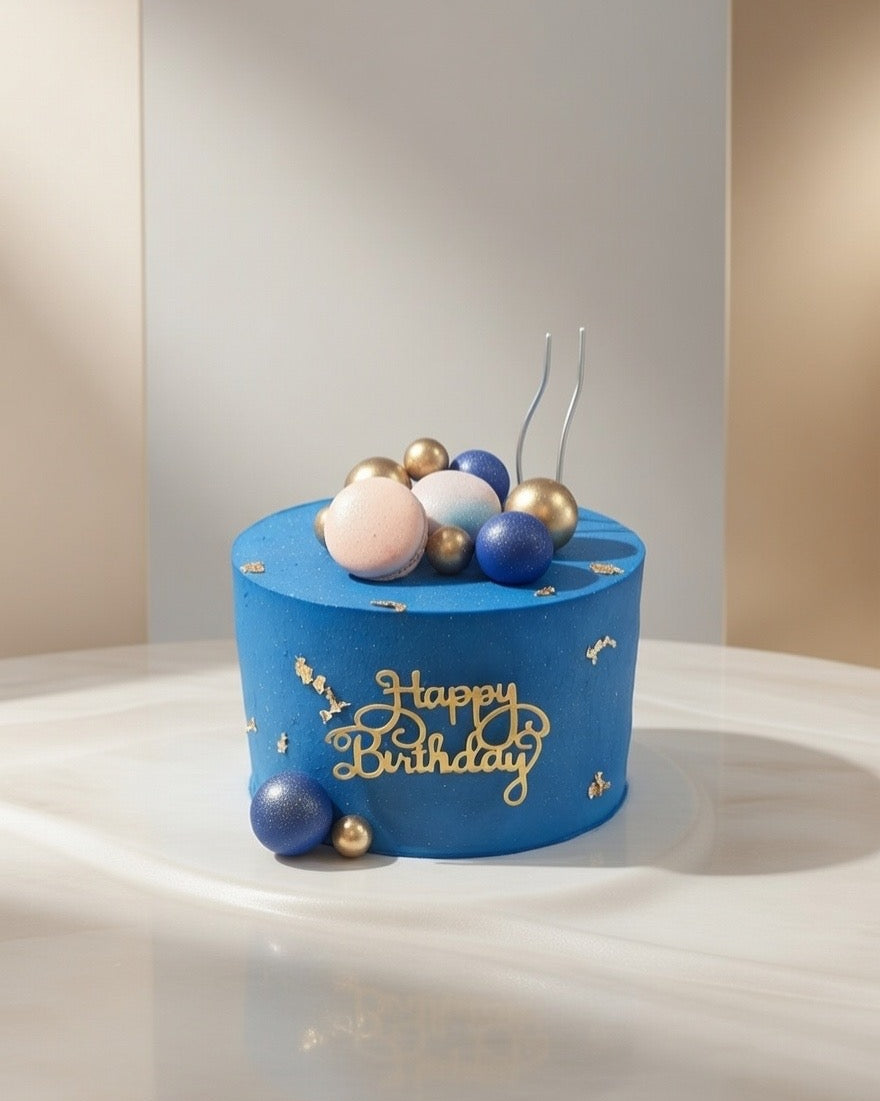Royal Blue Celebration Cake
