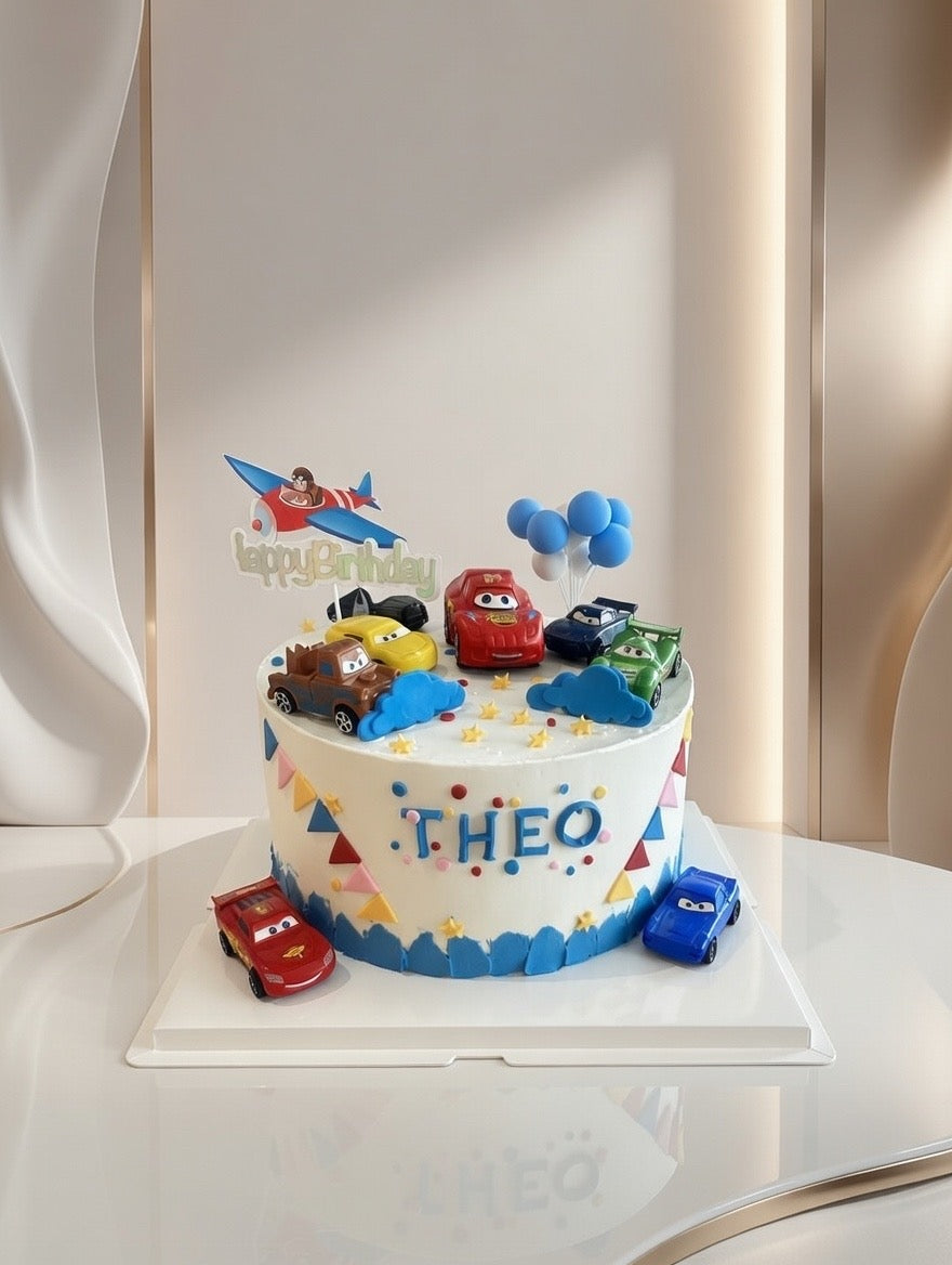 Cartoon Race Car Cake