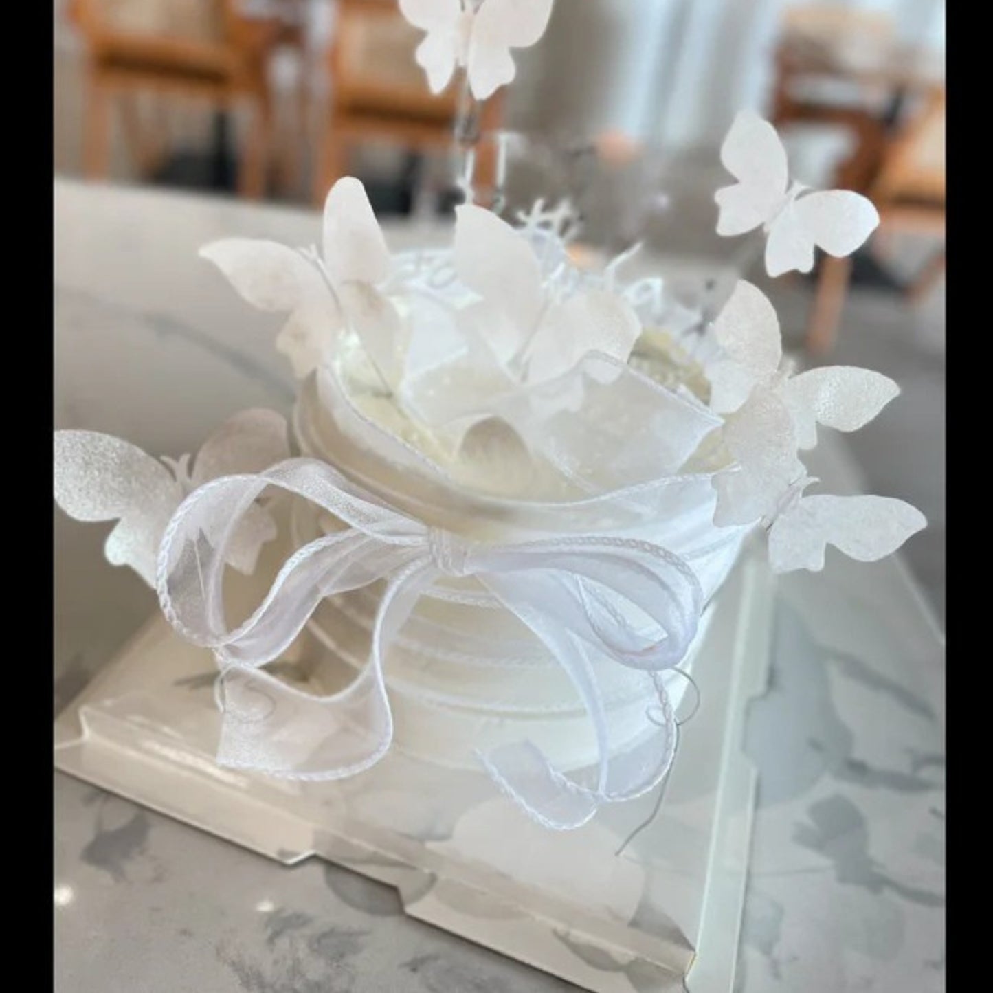 Silver Butterfly Cake