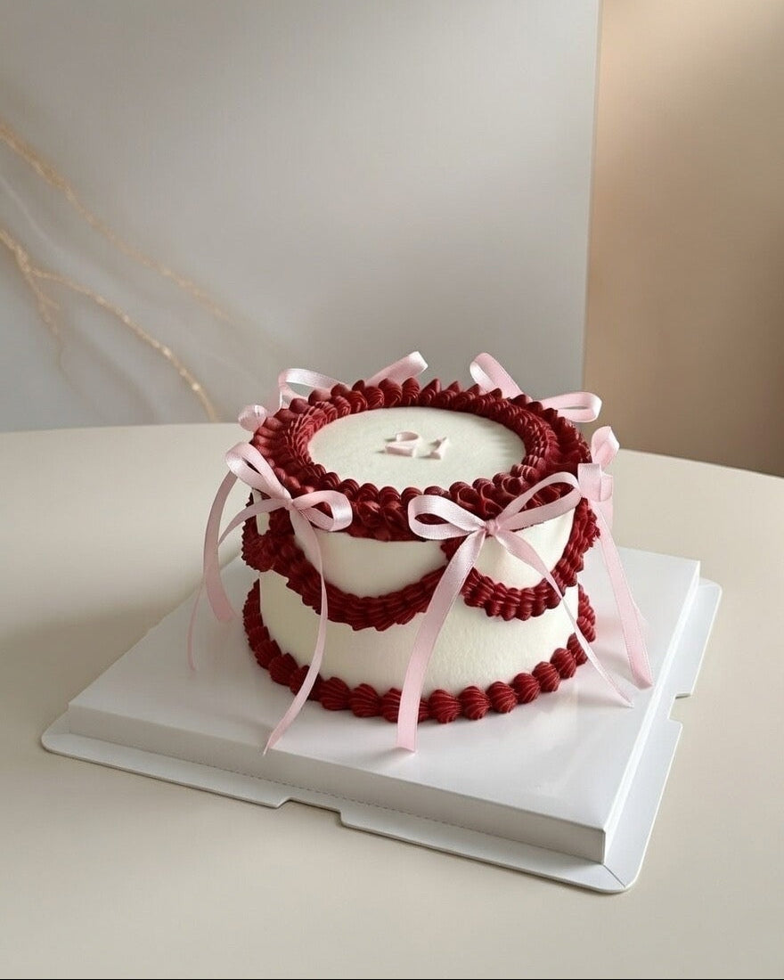 Vintage Ribbon Cake