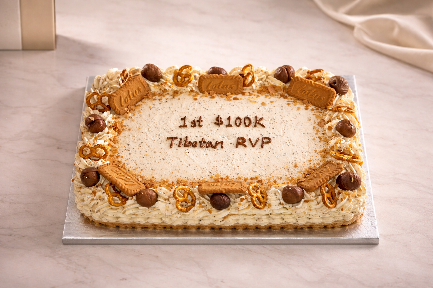 Earl Grey Chestnut Slab Cake