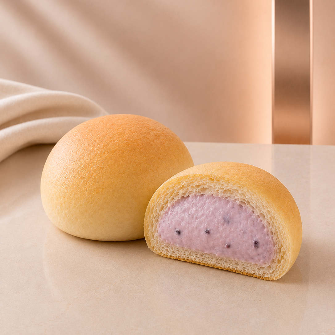 Blueberry Iced Cream Bun