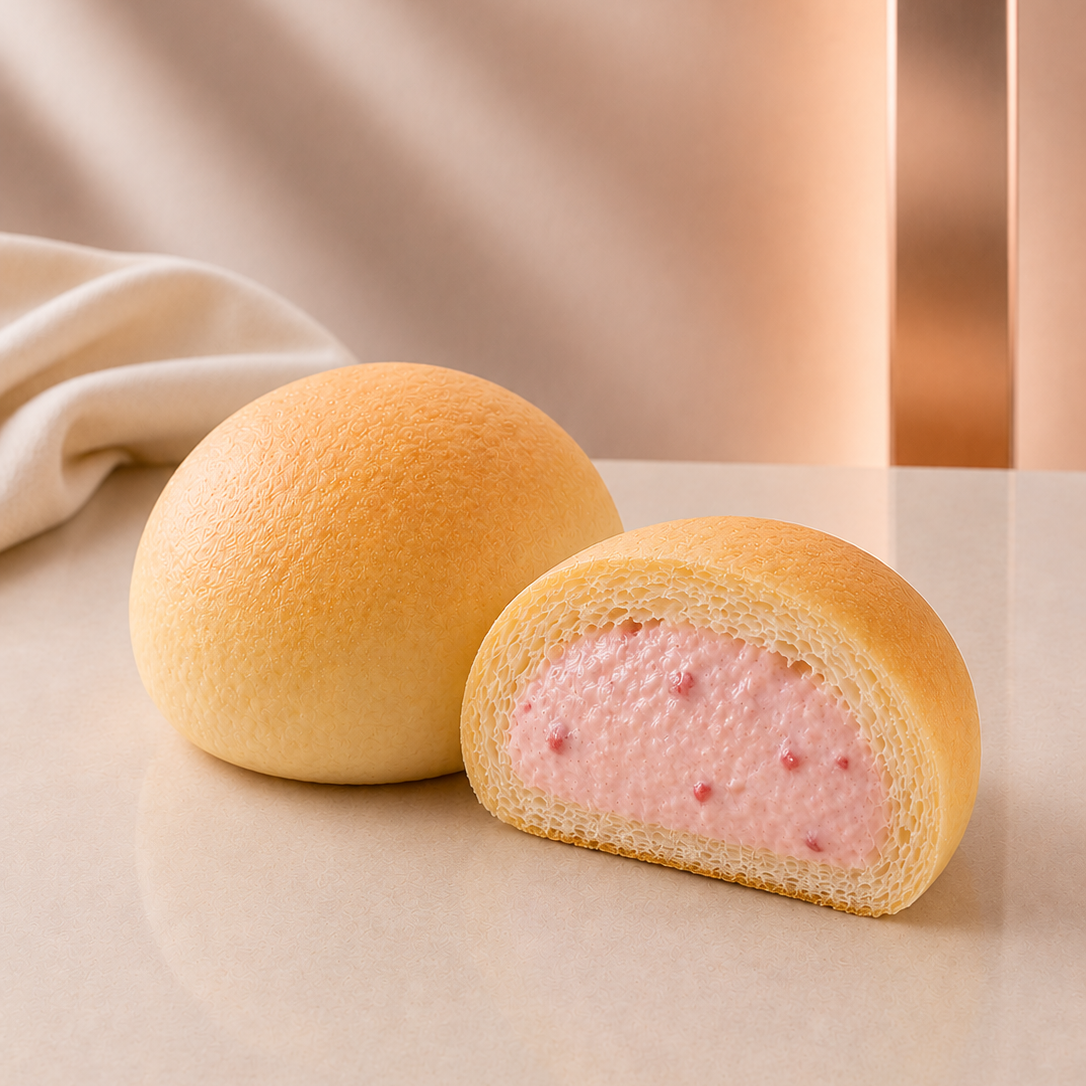 Strawberry Iced Cream Bun