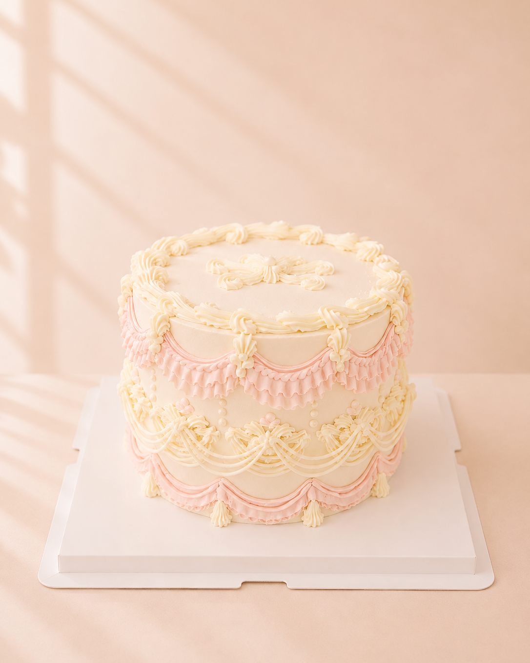 Vintage Baby Blue/Pink Cake
