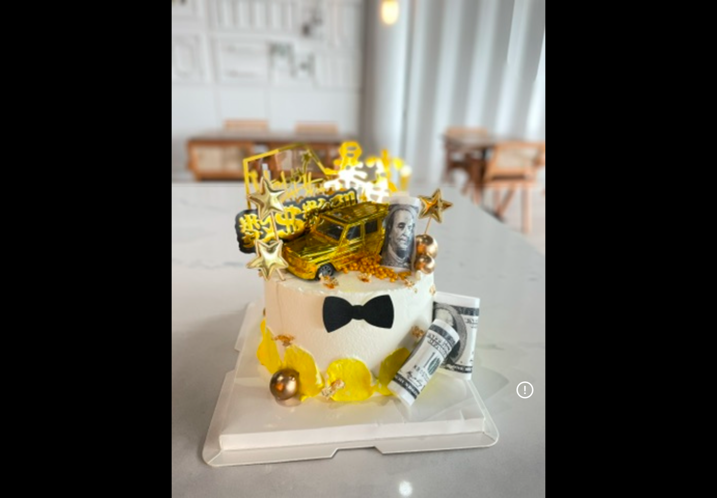 Wealthy Golden Car Custom Cake