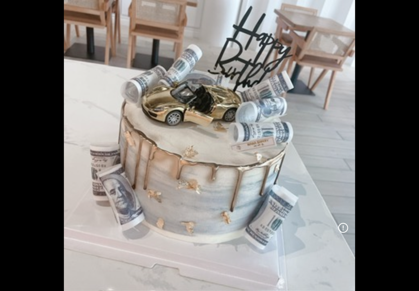 Father's Dollar Sports Car Cake