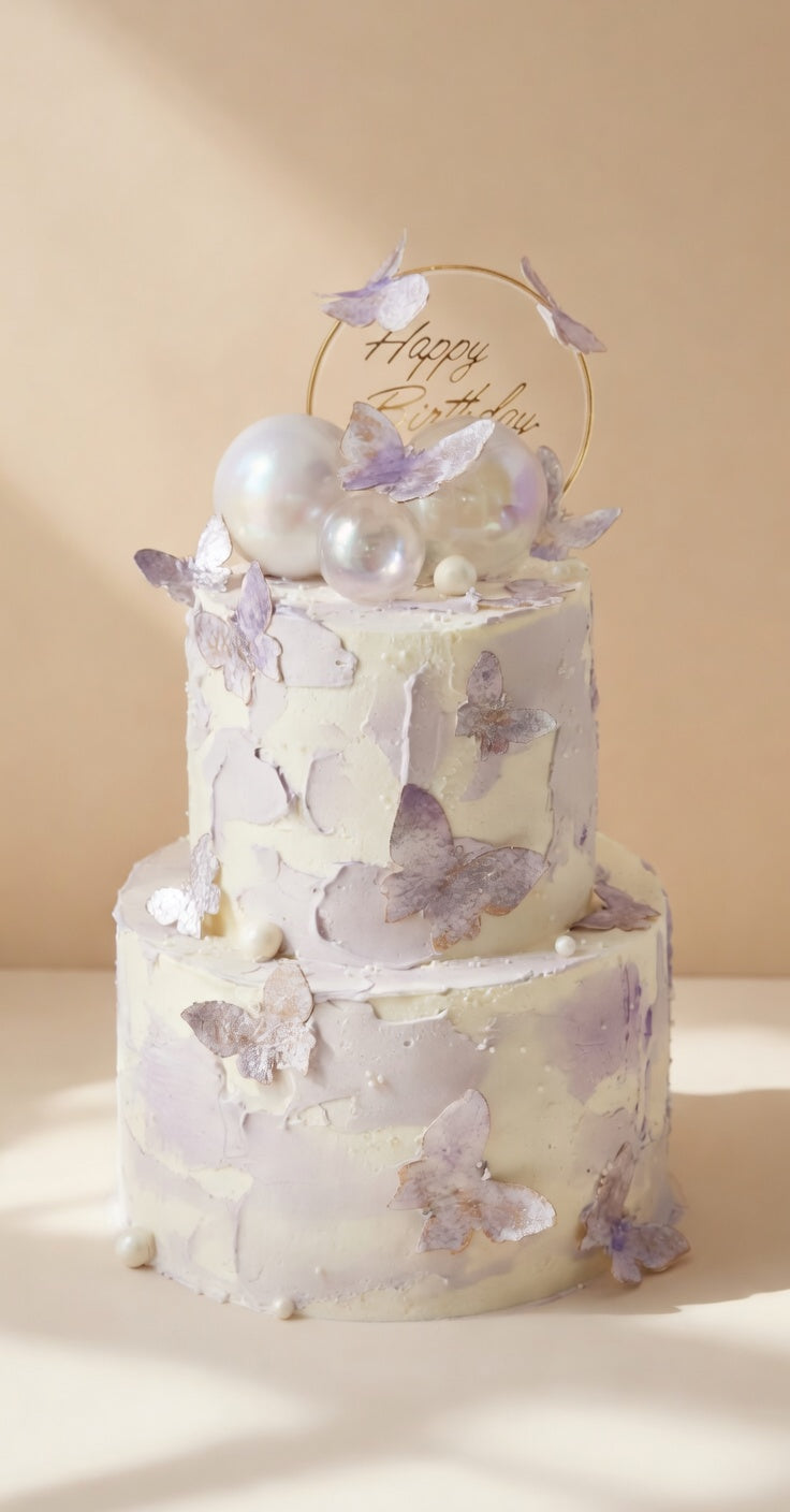 Purple Butterfly Grace Cake
