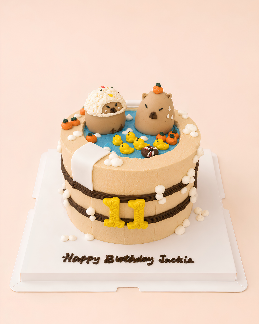 Capybara Bath Time Cake