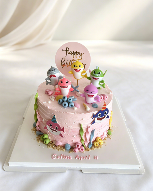 Under the Sea Baby Shark Party Cake