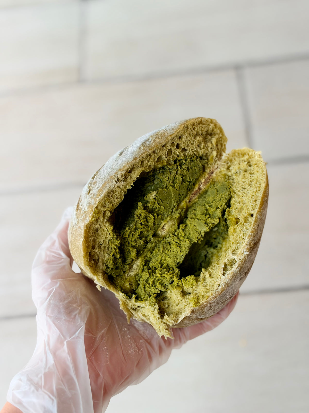 Matcha Milk Streusel Soft Bread