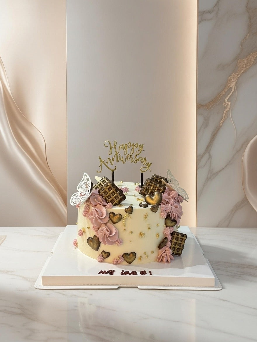 Purple Chocolate Garden Cake