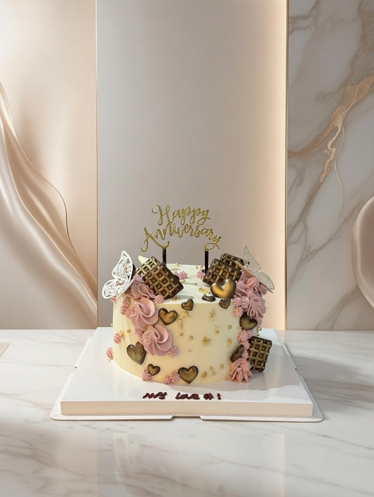 Purple Chocolate Garden Cake