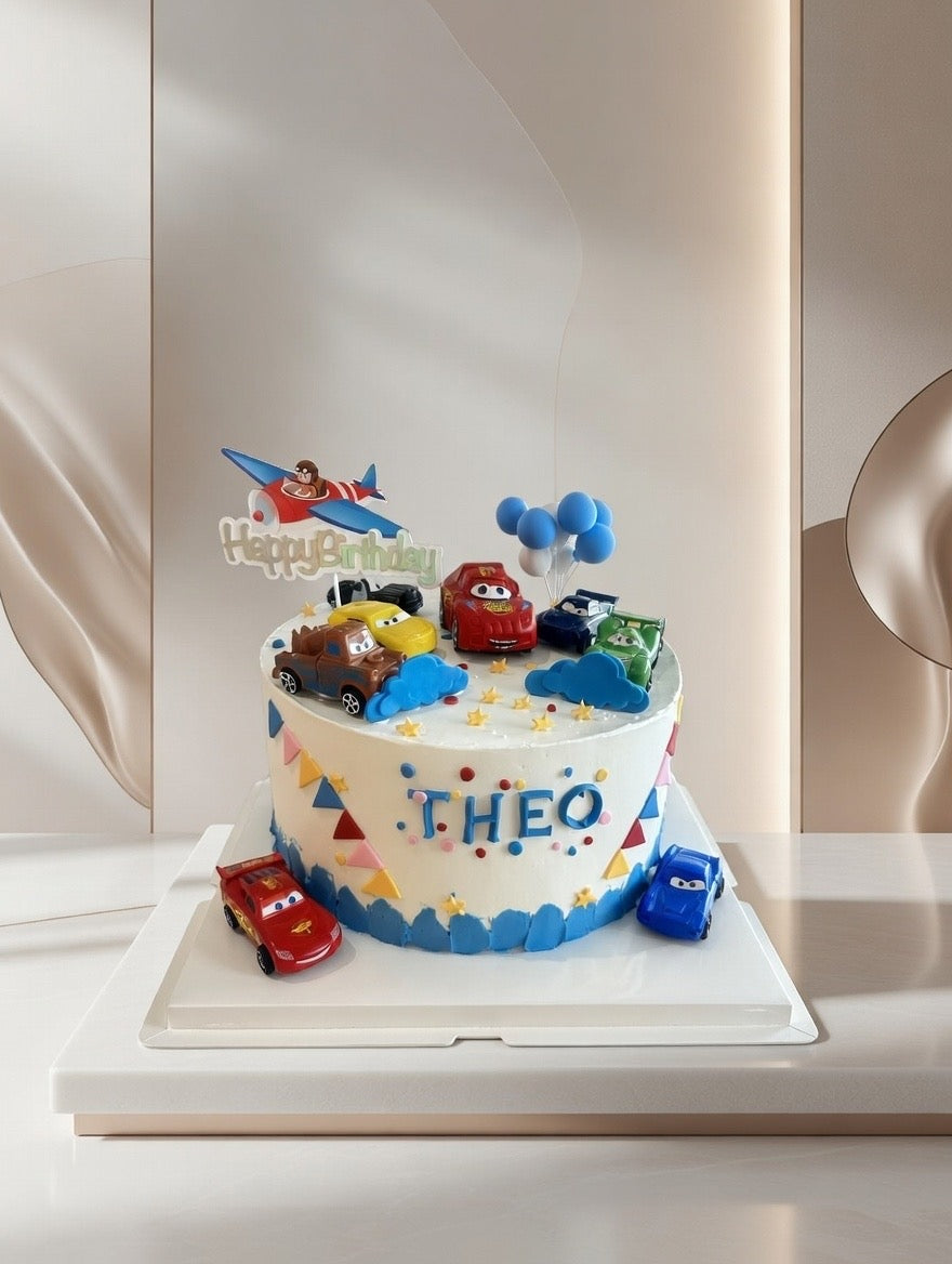 Cartoon Race Car Cake