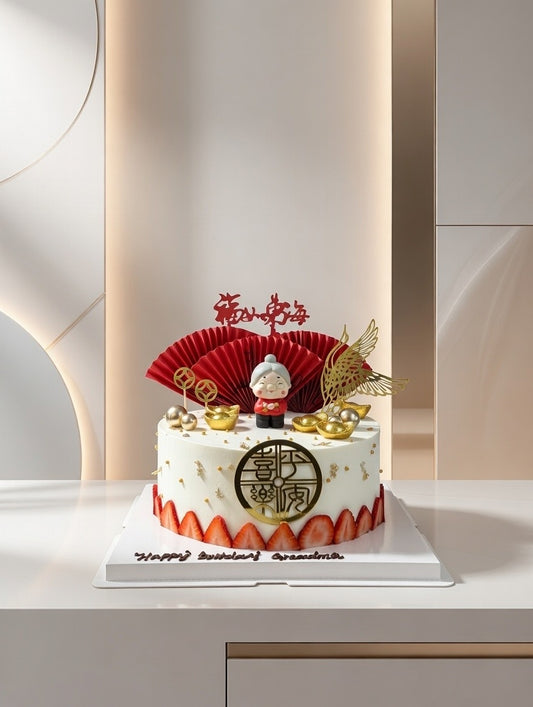 Senior grandma birthday cake