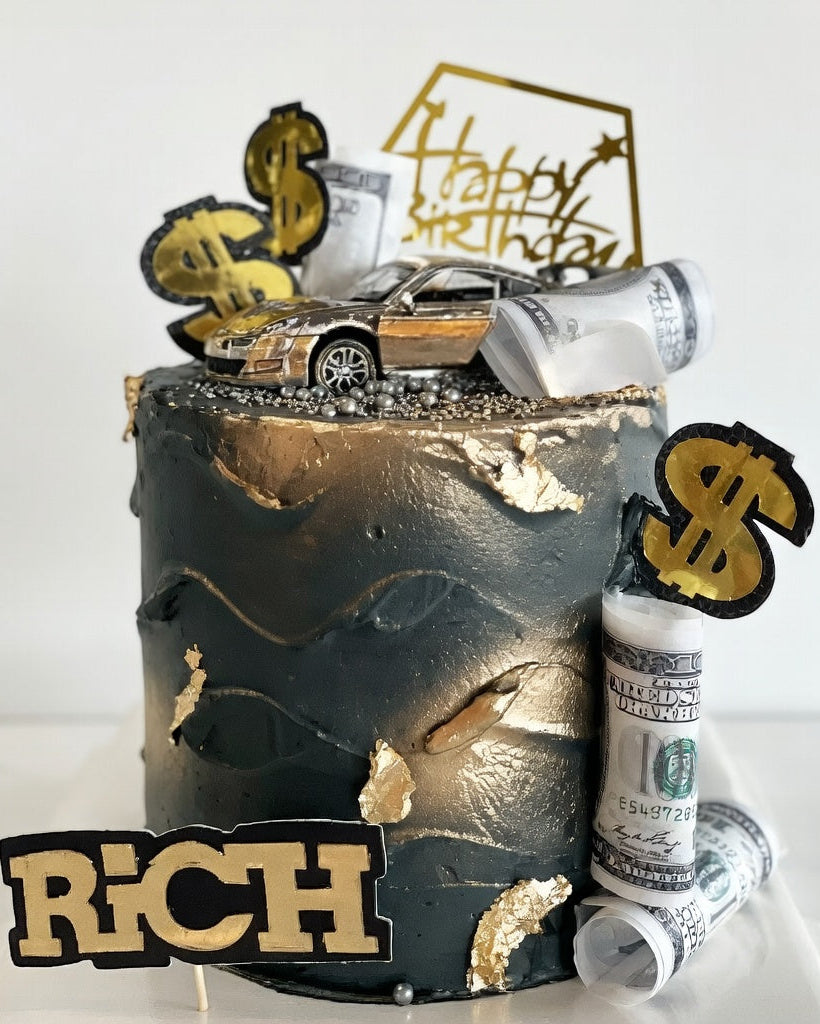 Black & Gold Rich Cake