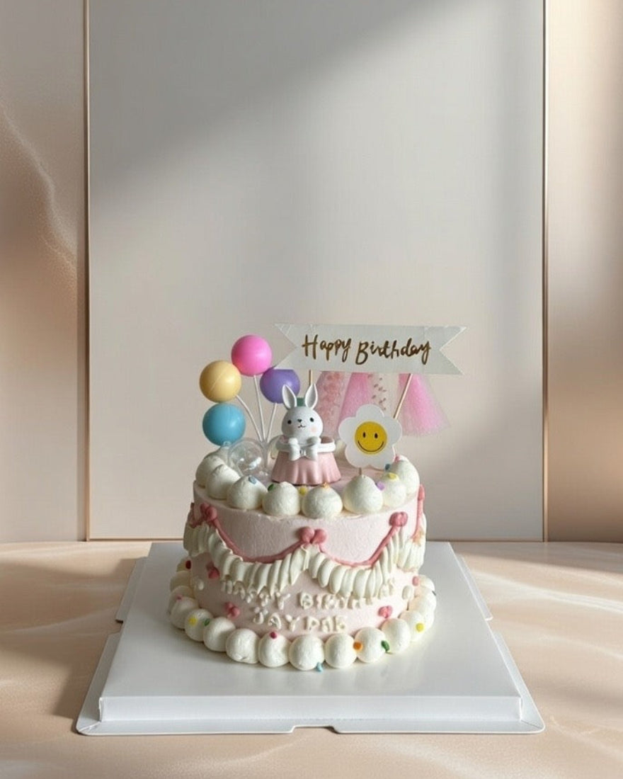 Rabbit Balloons Party Cake