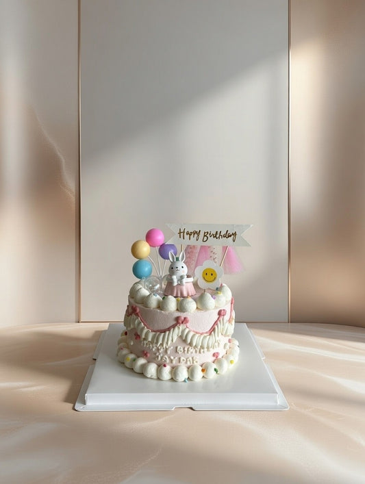 Rabbit Balloons Party Cake