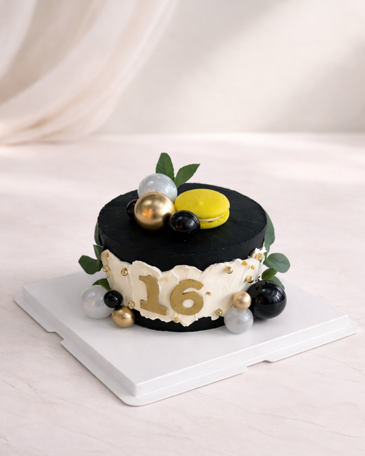 Black & Gold Lemon Tree Cake