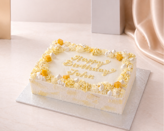 Golden Mango Slab Cake