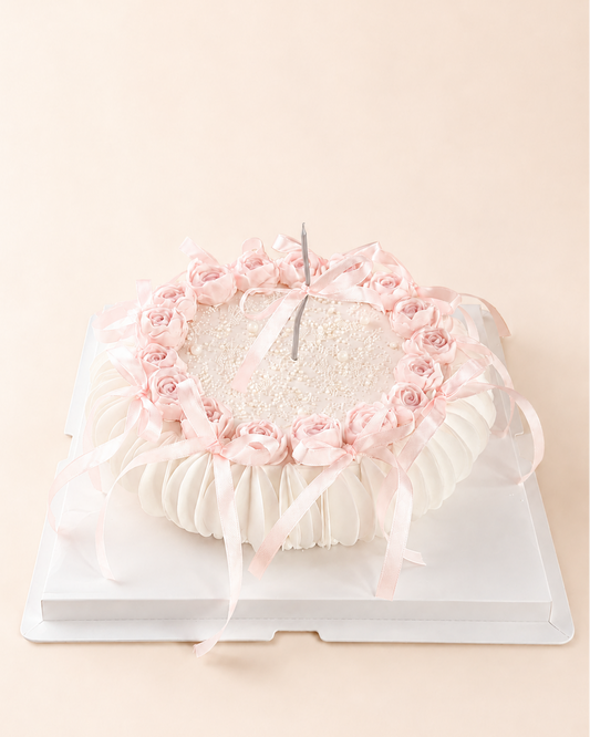 Pink Rosette Cake