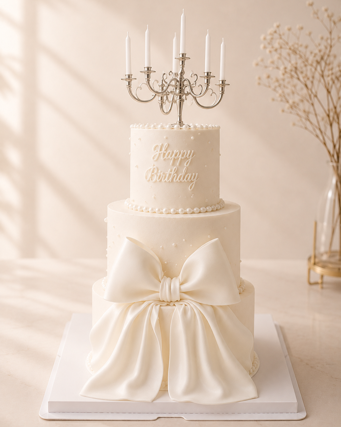 Ribbon Wedding Cake
