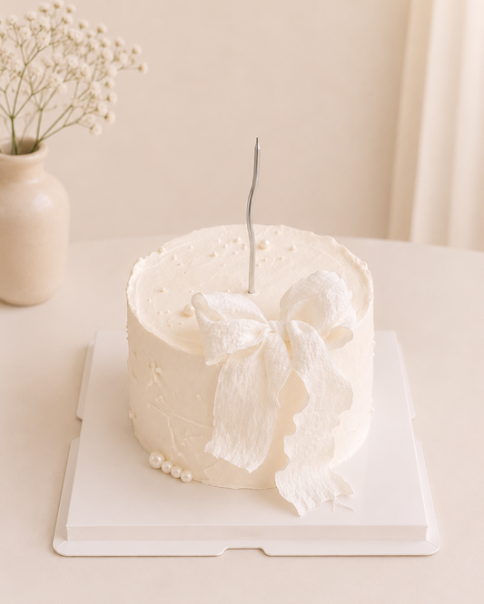 Ivory Bow Cake