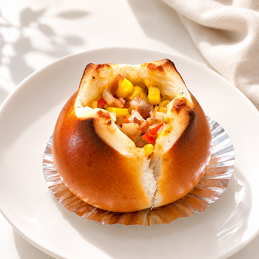 Loaded Cheese, Corn, Crab & Chicken Pretzel