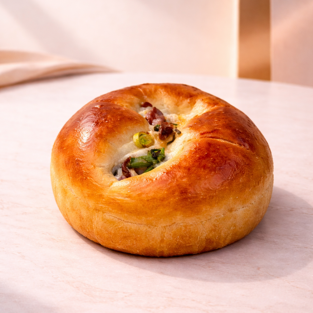 Bacon Scallion Bun