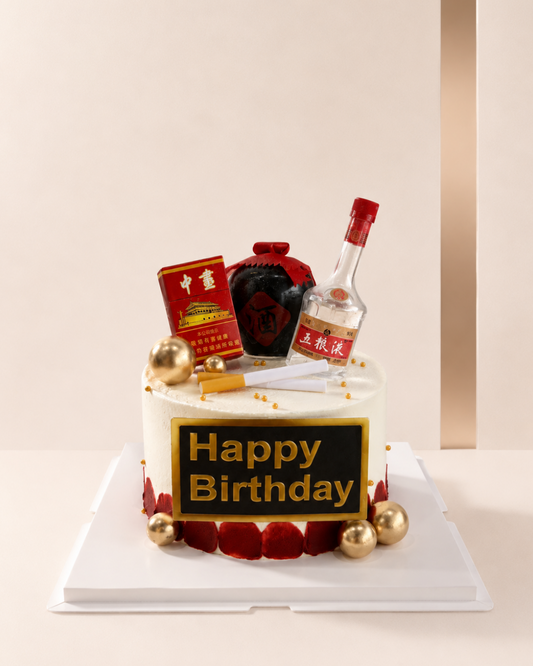 Cigar & Liquor Cake