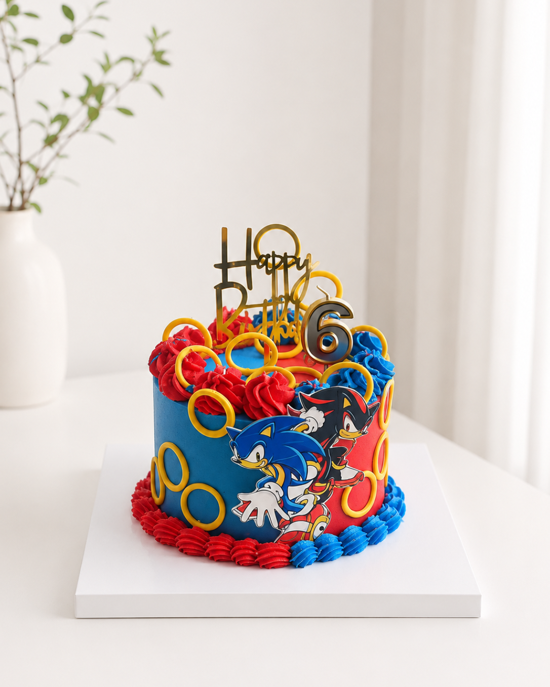 Sonic & Shadow Birthday Cake