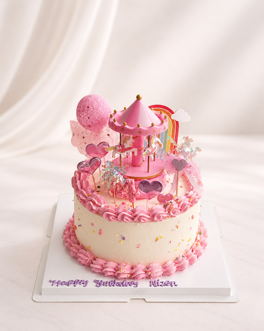 Pink Carousel Fantasy Cake