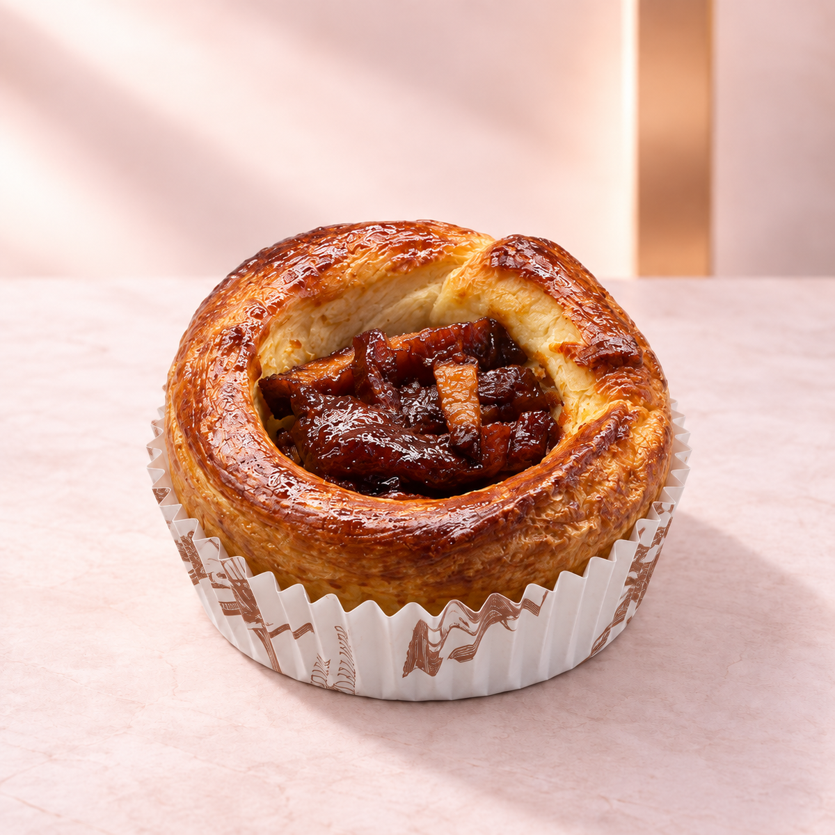 Vegetarian Honey BBQ Pork Danish