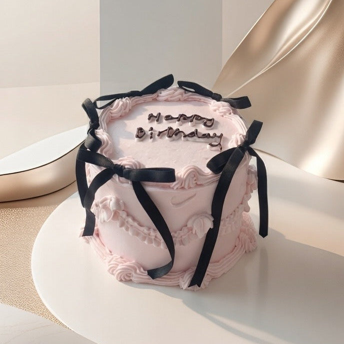 Pinky Ribbon Cake