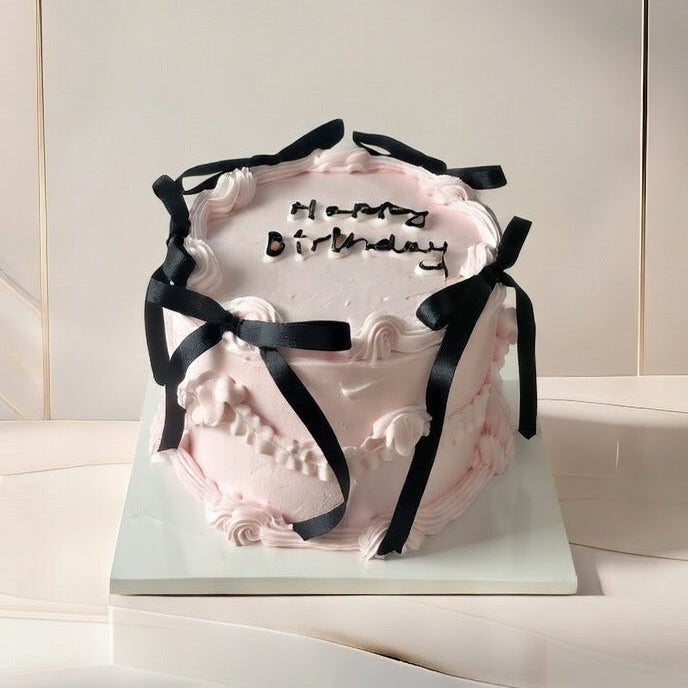 Pinky Ribbon Cake