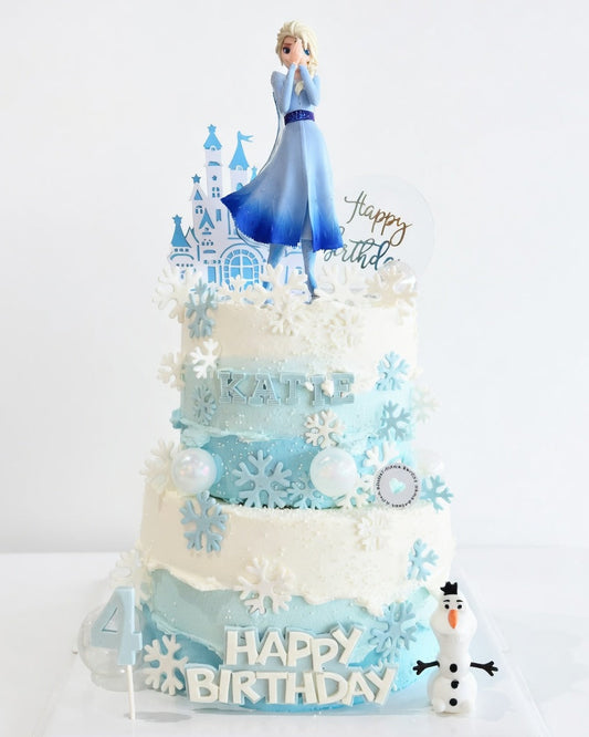 3 Tier Elsa’s Enchanted Ice Kingdom Cake