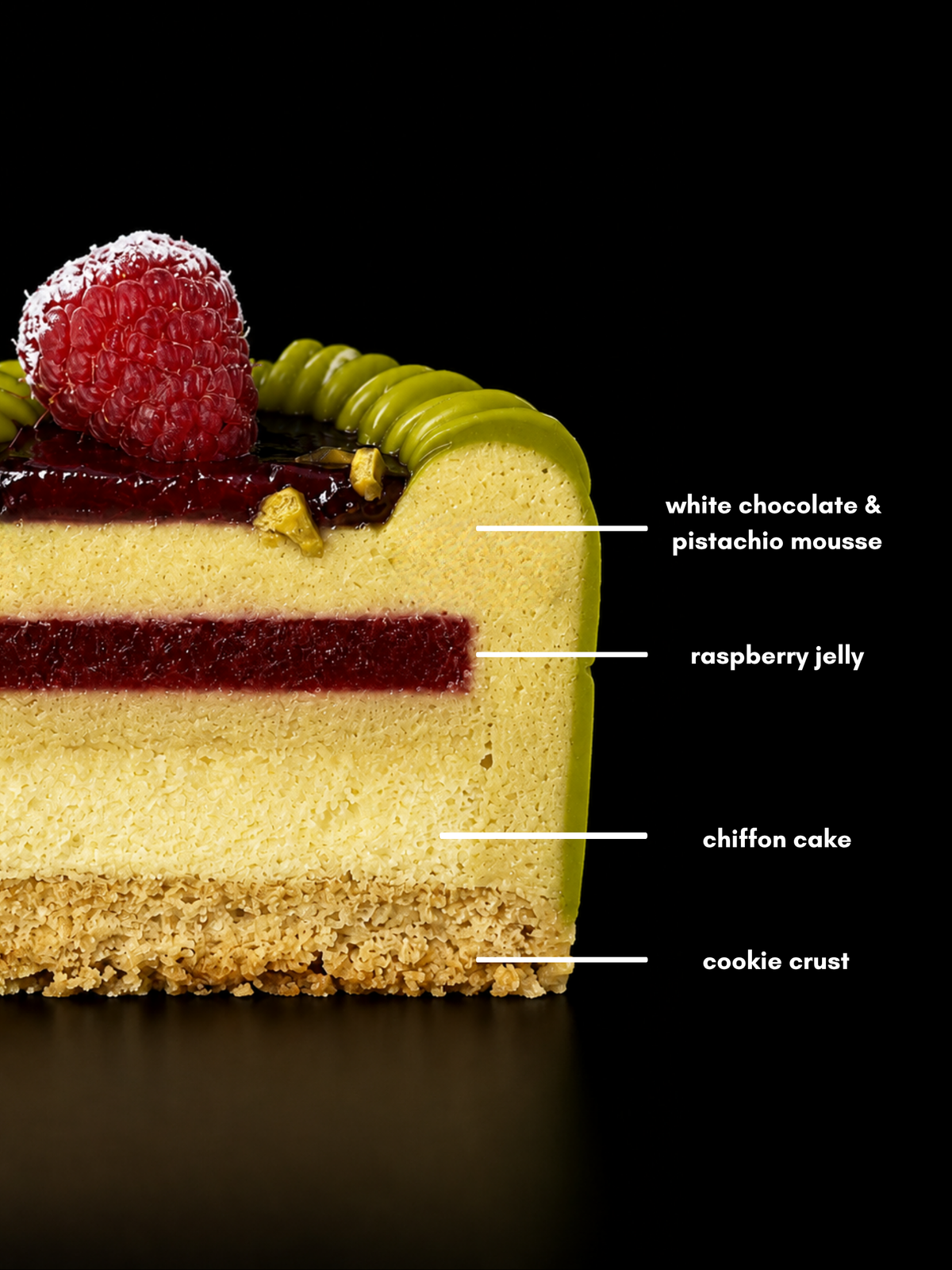 Raspberry Pistachio Mousse