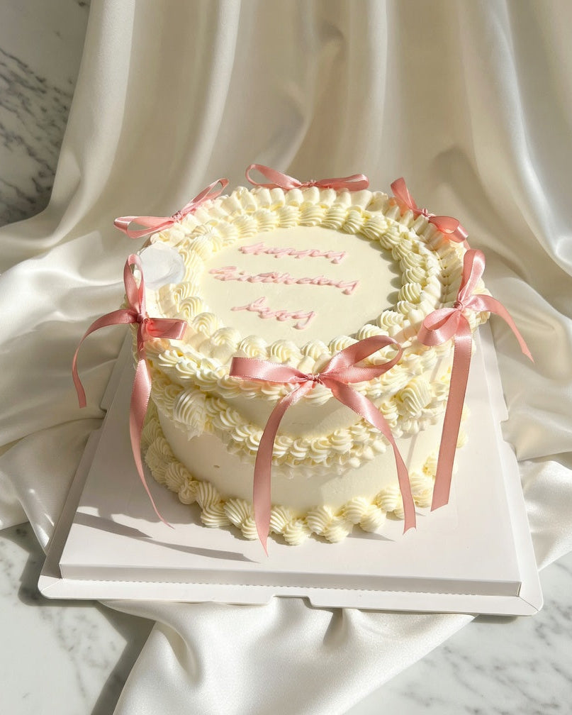 Pinky Ribbon Cake