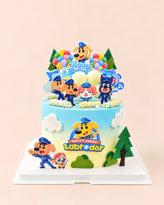 Safety Sheriff Labrador Cake