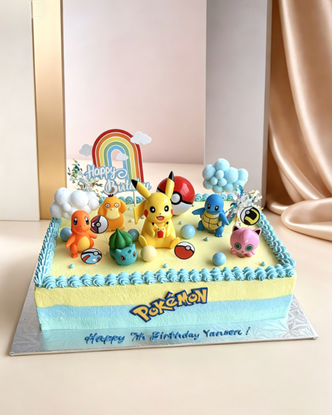Pokémon Party Slab Cake
